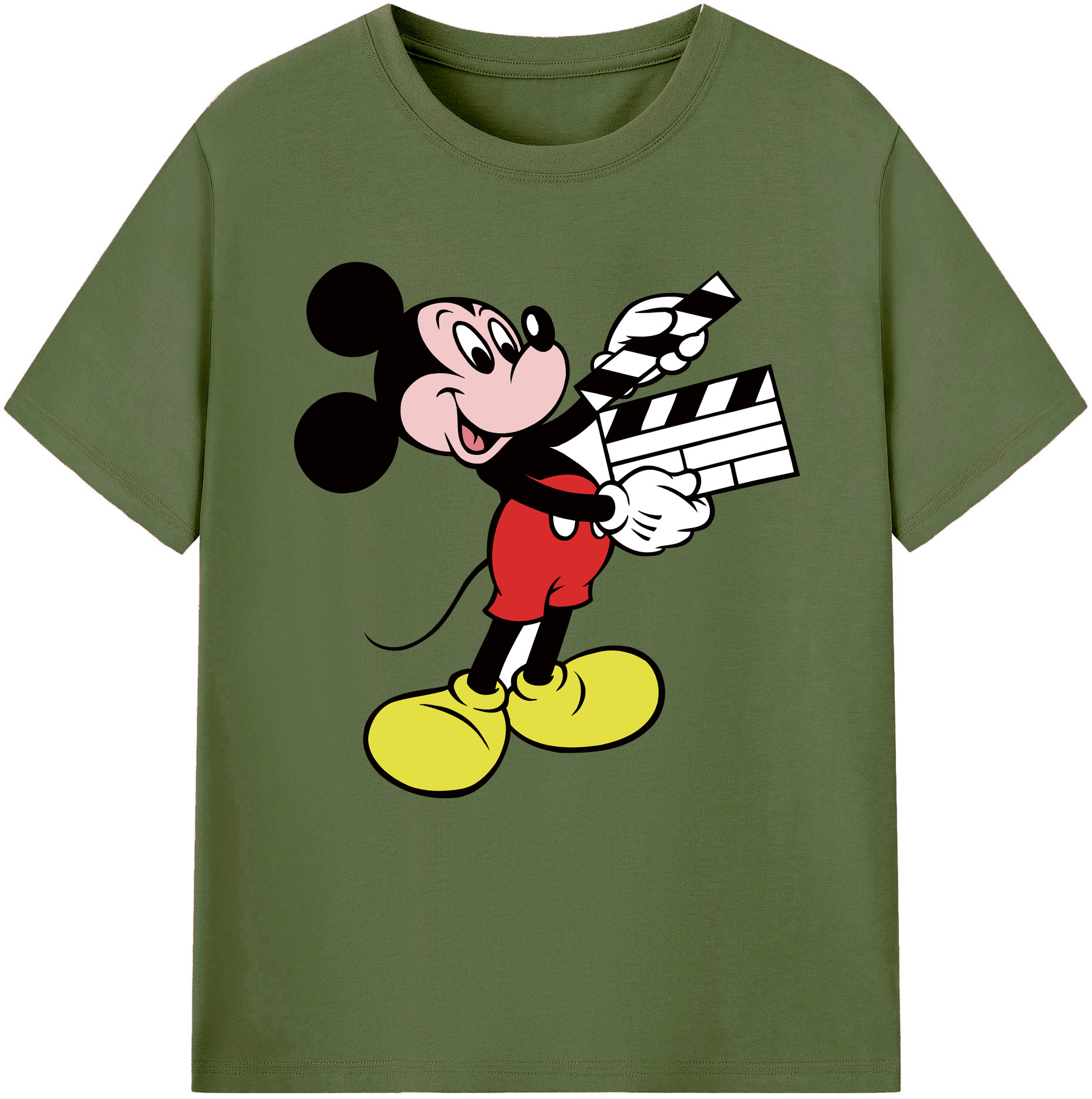 （画像用） ミッキーマウス Mickey Mouse 綿100％半袖Tシャツ（フロントプリント）